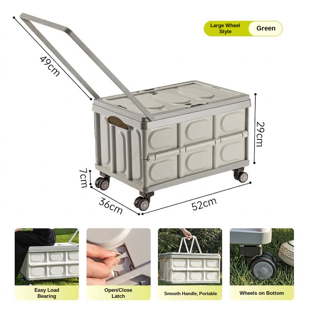 Outdoor foldable storage box, car trunk storage box, multifunctional camping picnic hand-carry basket, picnic storage box
