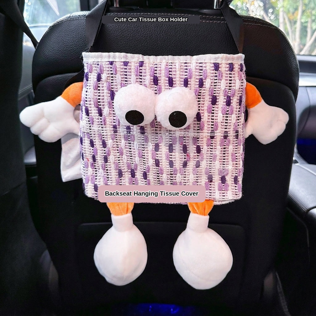 Car trash bin, waterproof two-in-one storage box for car seatbacks, plastic storage container for automotive supplies