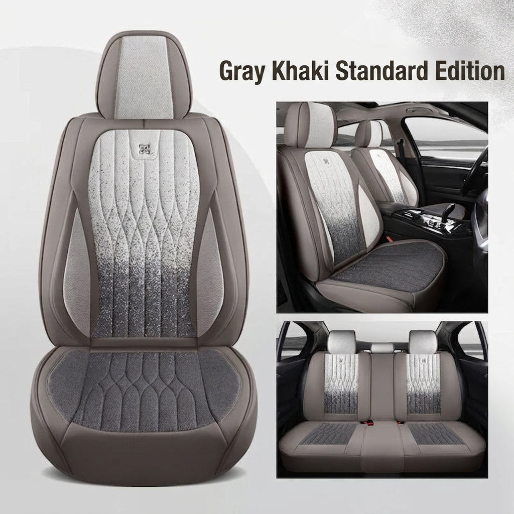 Car seat cushion linen fabric art all-inclusive all-season universal goddess seat cushion 2026 new model interior breathable seat cover wholesale