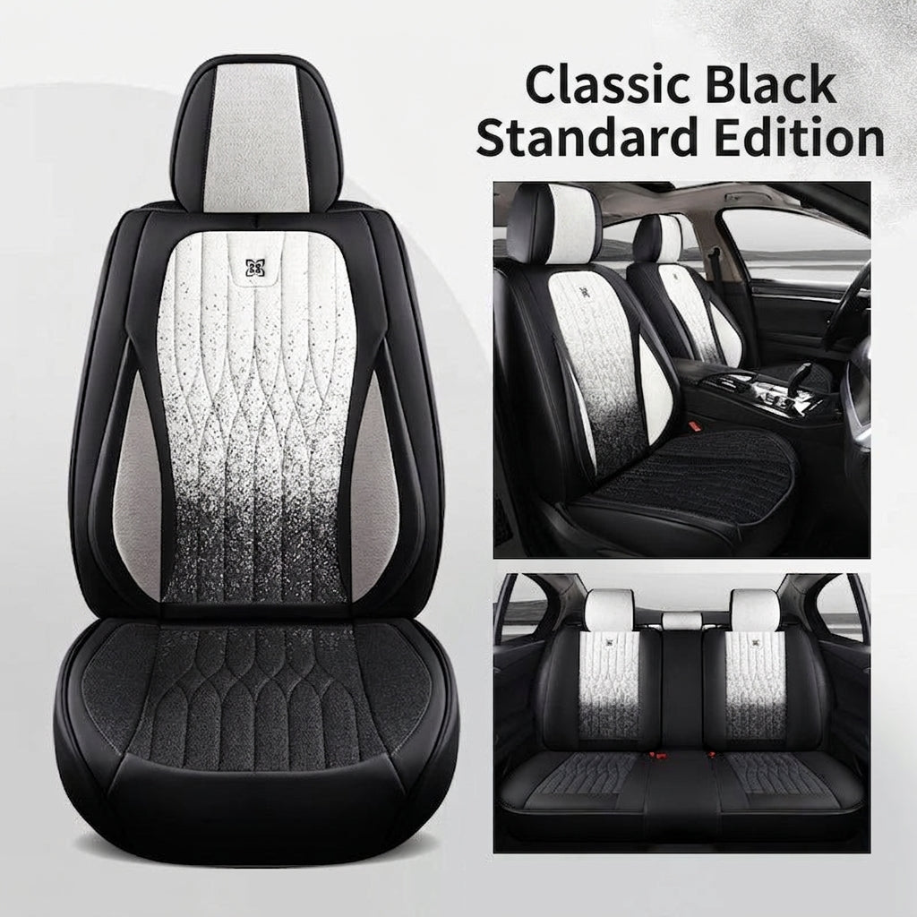 Car seat cushion linen fabric art all-inclusive all-season universal goddess seat cushion 2026 new model interior breathable seat cover wholesale
