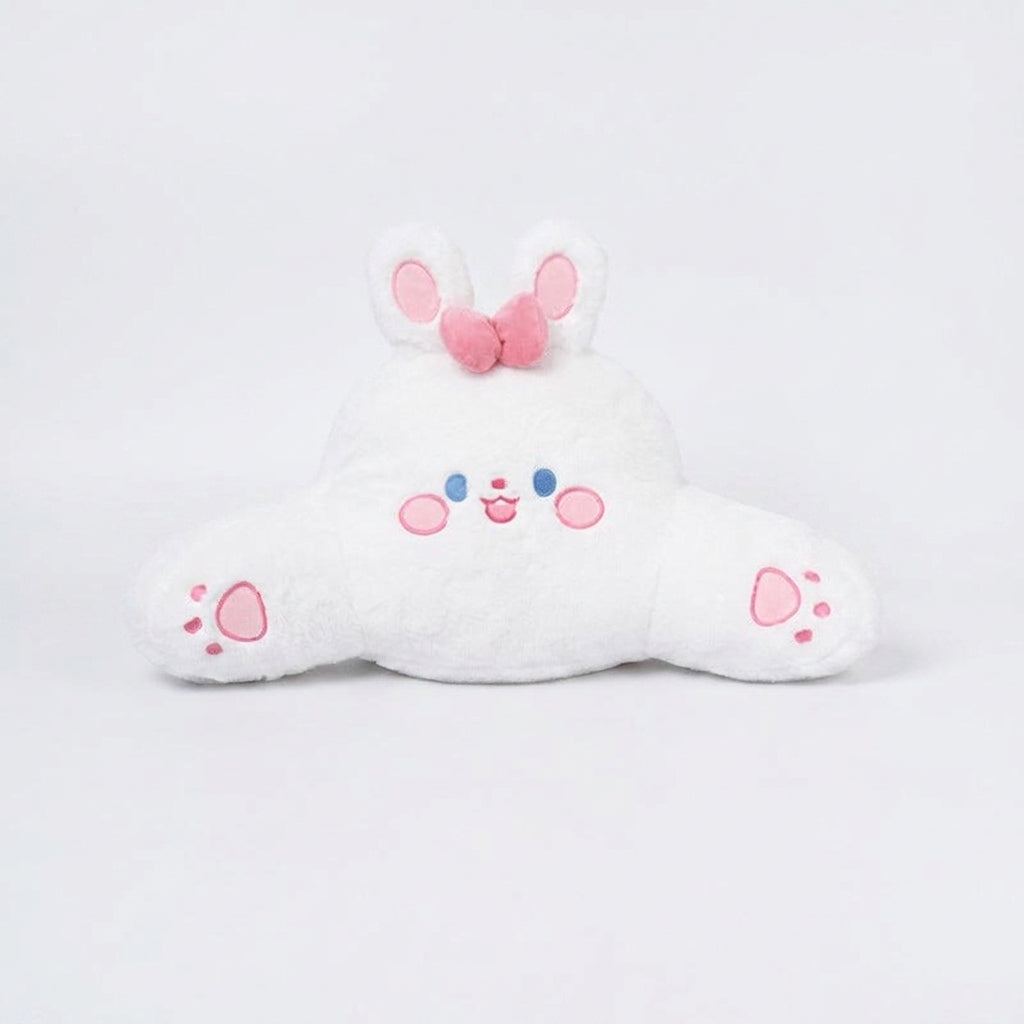 Car headrest, plush bow little bear pillow, comfortable neck pillow cushion, cute cartoon car interior lumbar support