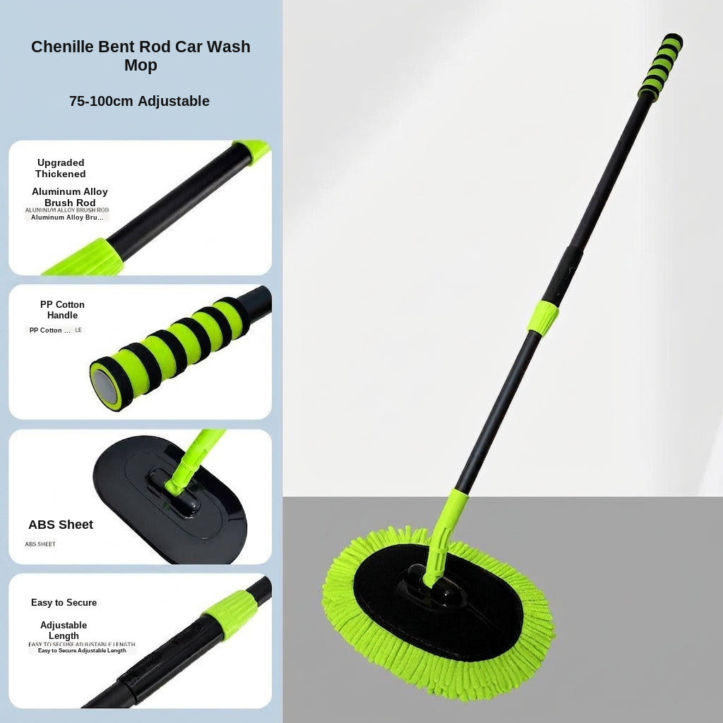 Car wash mop, car wash brush, car brush bristles, retractable long rod, retractable car wash brush cleaning tool