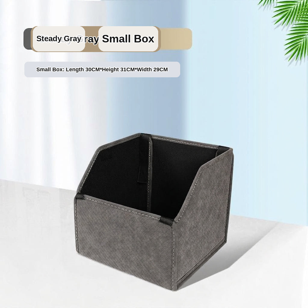 New woven pattern car trunk storage box, foldable car storage box, leather organizer box, factory wholesale