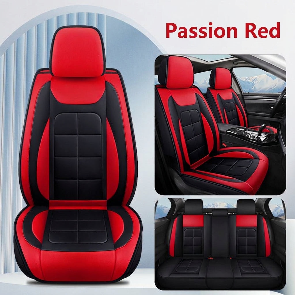 The five-seater car seat cushion is fully surrounded by the all-season universal leather seat cover, which is wear-resistant, dirt-resistant and breathable