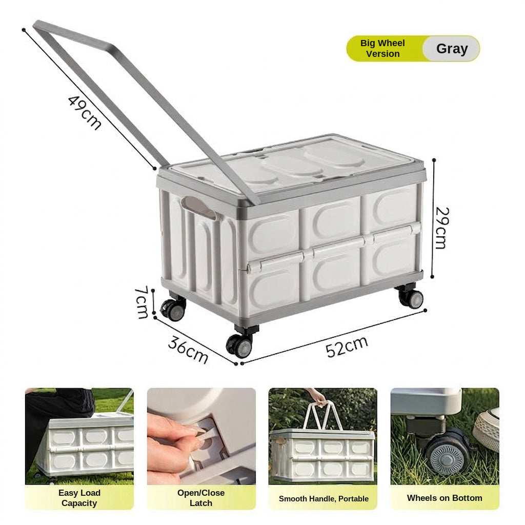 Outdoor foldable storage box, car trunk storage box, multifunctional camping picnic hand-carry basket, picnic storage box