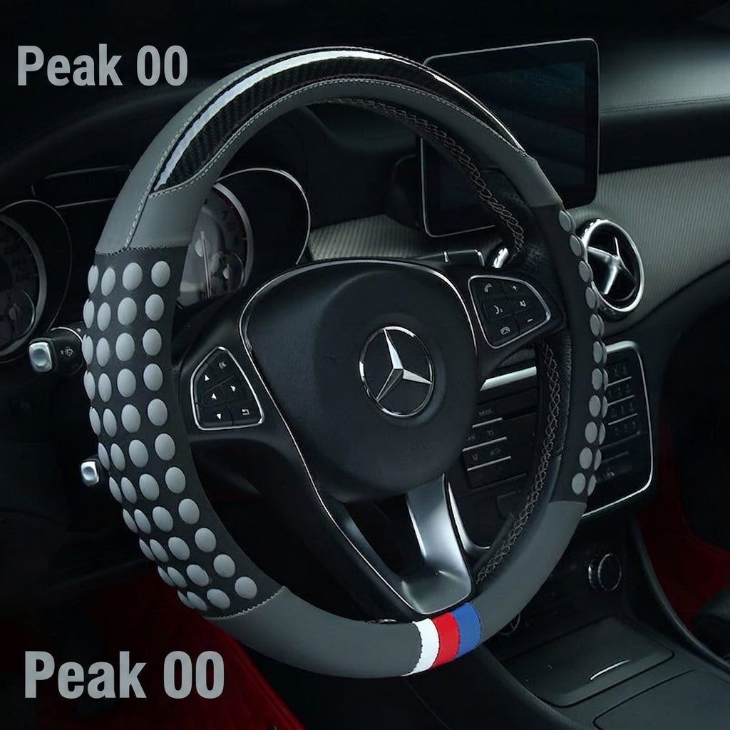 Non-slip sweat-wicking car handlebar covers, colorful carbon fiber leather, fashionable trendy brand steering wheel covers, car GM Amazon