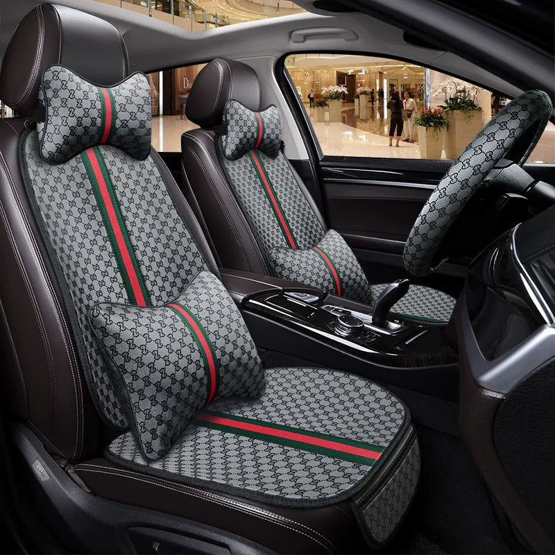 Car seat cushion all-season universal Kuqi three-piece set