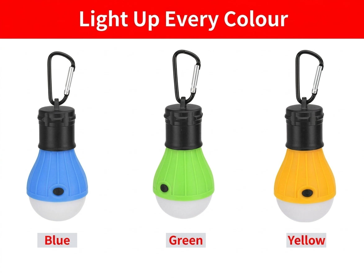 Portable LED Camping Lamp with Carabiner Hook
