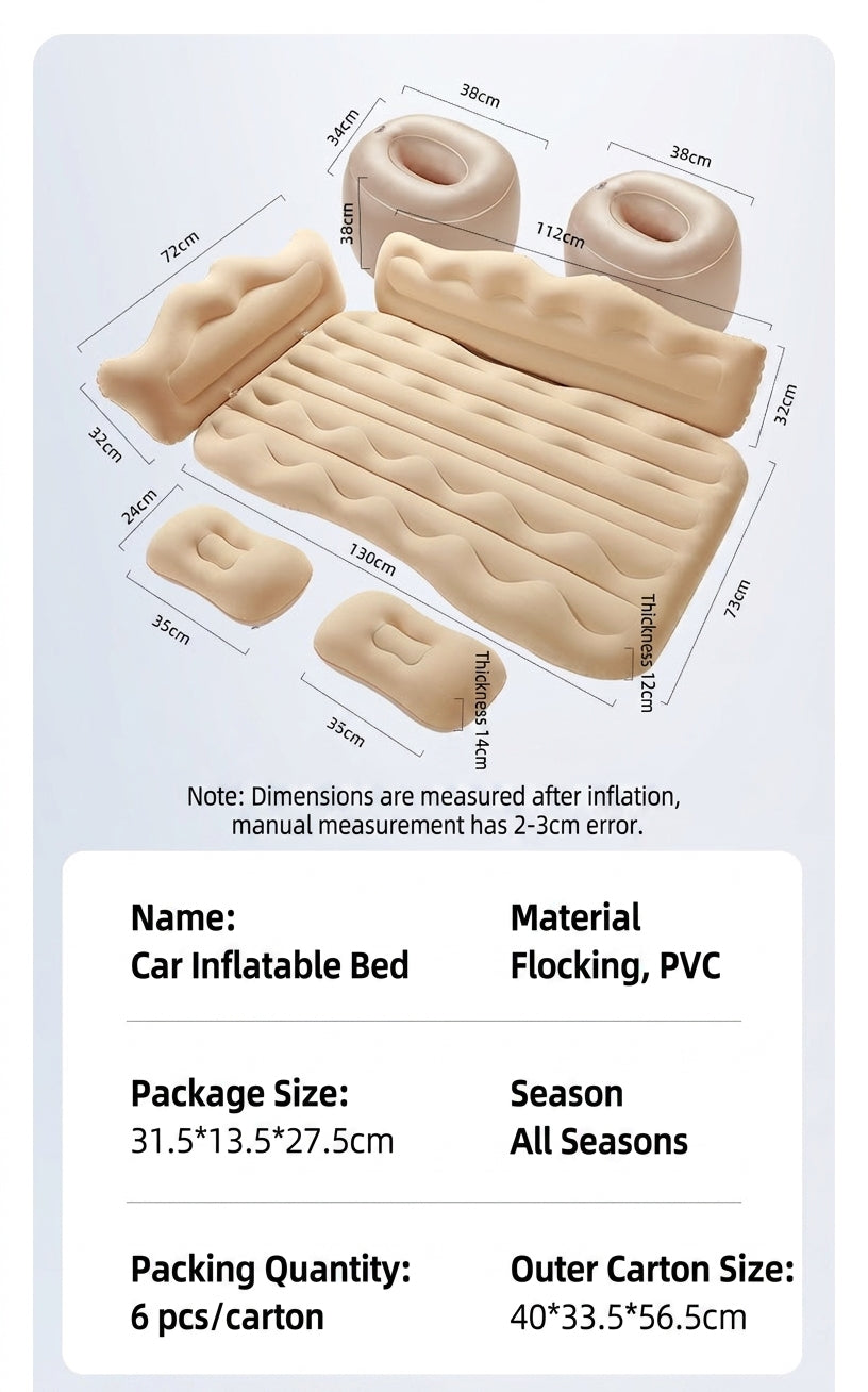 Sleeping car self-driving gear: folding bed rear seat pad, summer vacation bed Galaxy Deep Blue, rear seat sleeping essential, in-car air cushion