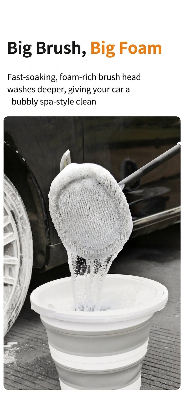 Car Wash Mop Retractable Bending Rod, Car Special Mop, Injury Resistant Car Car Wash Brush, Cleaning Tools, Car Cleaning Tools, Car Polishing Artifact