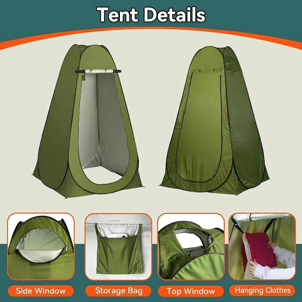 2025 Cross-border Hot Outdoor Shower Tent, Shower Bag, Toilet Combo, Changing Tent, Solar Drying Water Bag