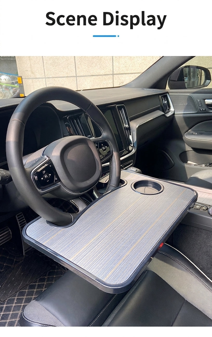 Multifunctional Car Dinner Plate, Steering Wheel, Laptop Stand, Car Dinner Tray Storage Rack, Car Computer Table Tray