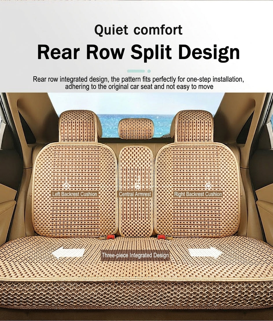 Car seat cushion all-season universal ice silk summer seat cushion full enveloping seat cover car interior seat cushion five seat cover cushion