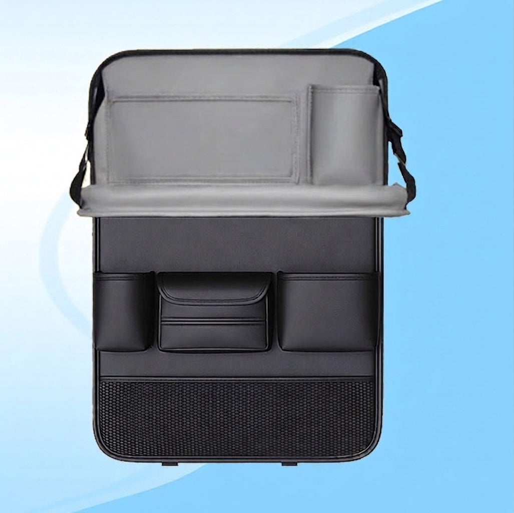 High-end car seat back storage bag, car multi-functional, rear hanging bag, car foldable dining table board shelf