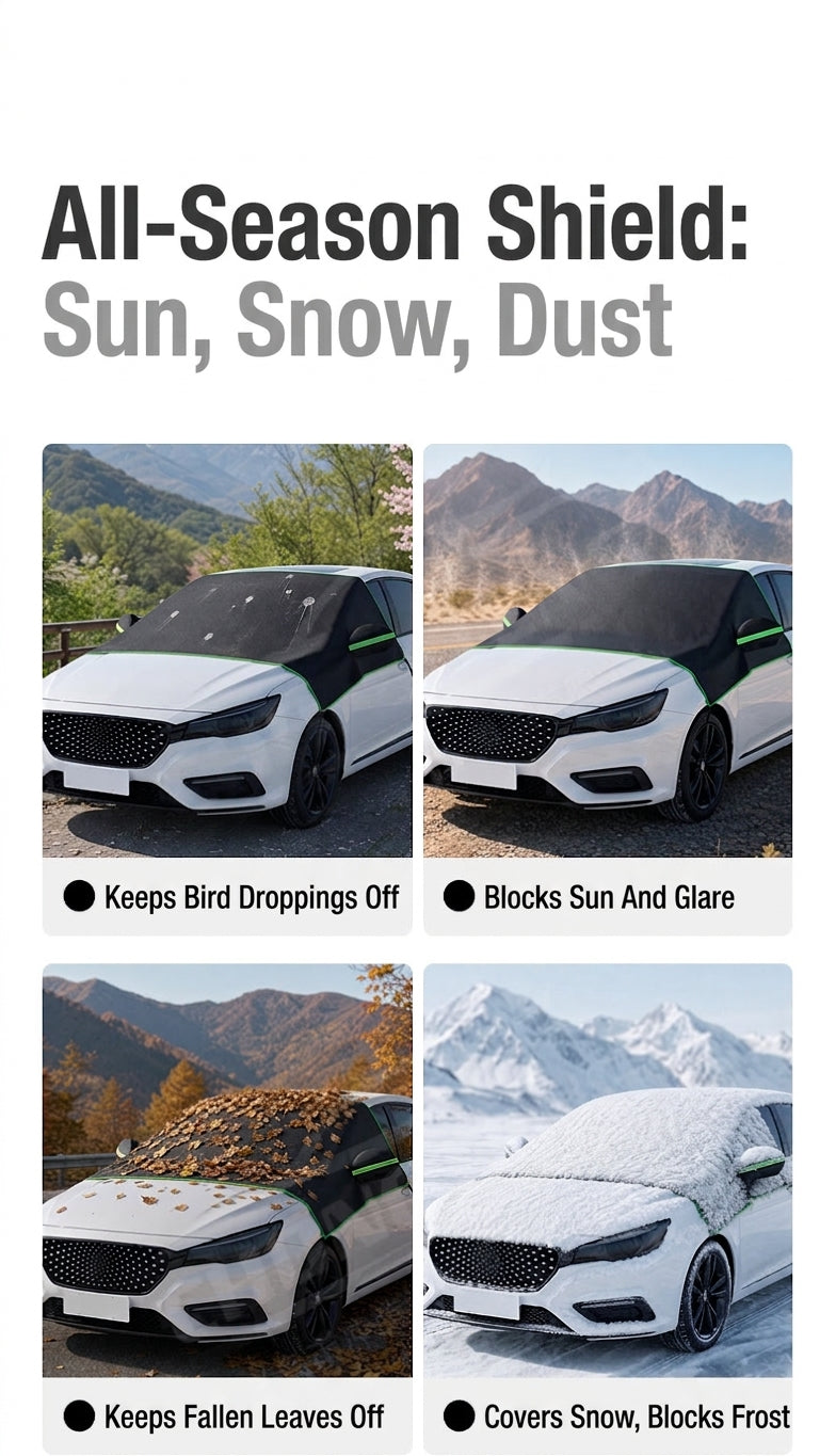 Car Snow Cover Half Hood Windshield Frost Guard