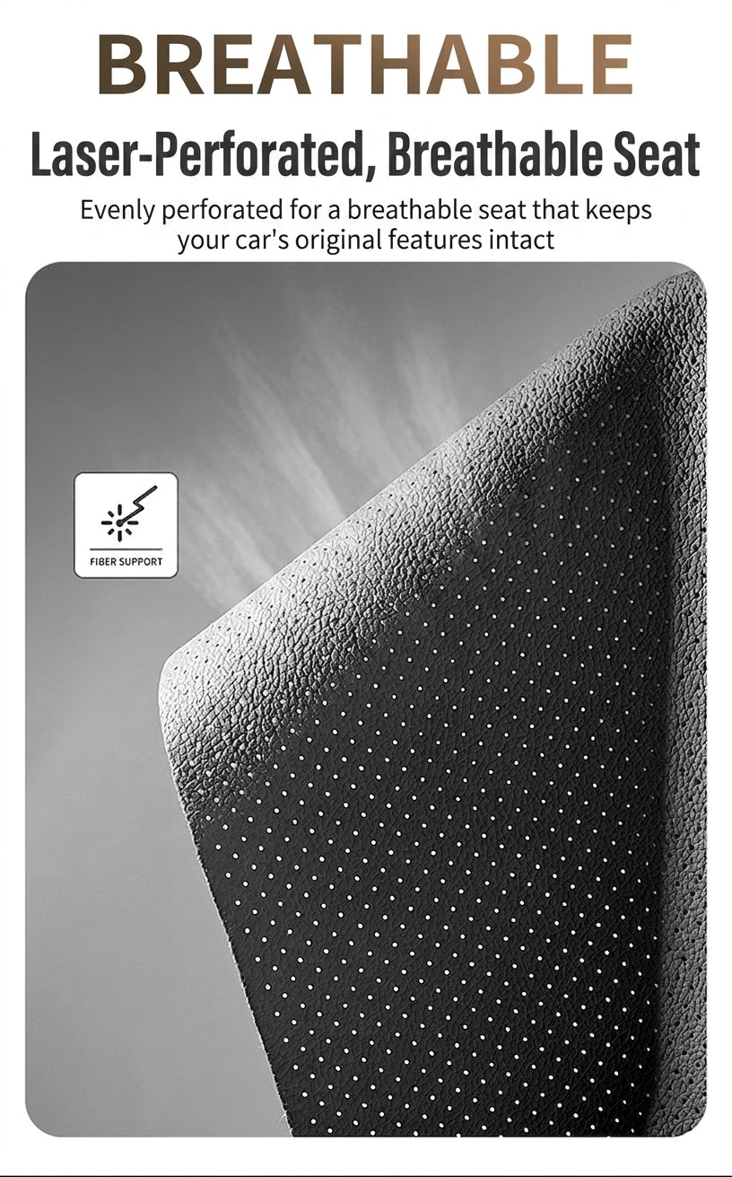 3D Nappa leather car full-coverage integrated headrest cover, all-season universal sports seat cover, leather seat cushion manufacturer wholesale