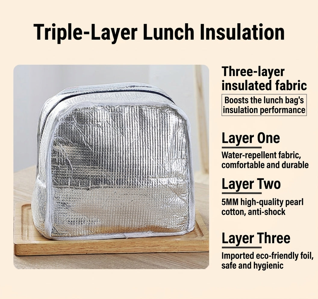 Insulated Lunch Box Bag, Large Capacity