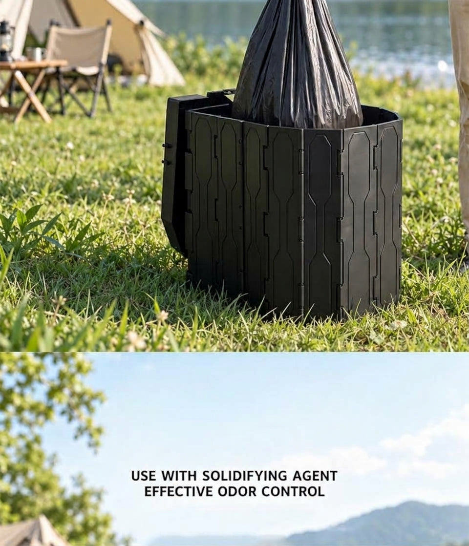 2026 New Widened and Raised Outdoor Folding Toilet Car Mobile Toilet Travel Camping Portable Toilet