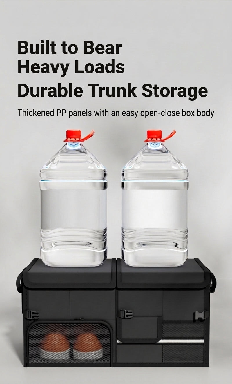 Car storage boxes can be folded and stored, practical multifunctional trunk storage boxes for cars, wholesale
