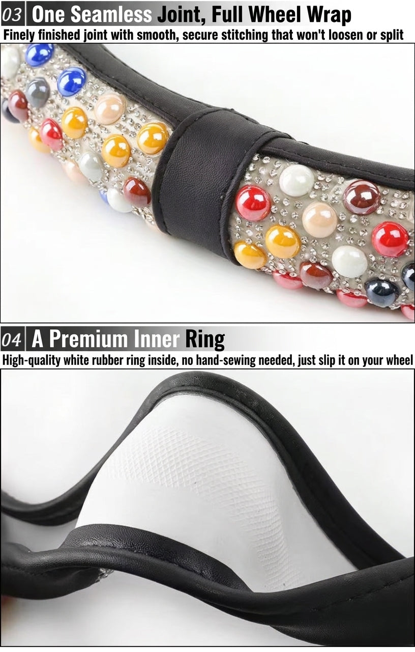 Steering Wheel Cover with Ceramic Ice Beads