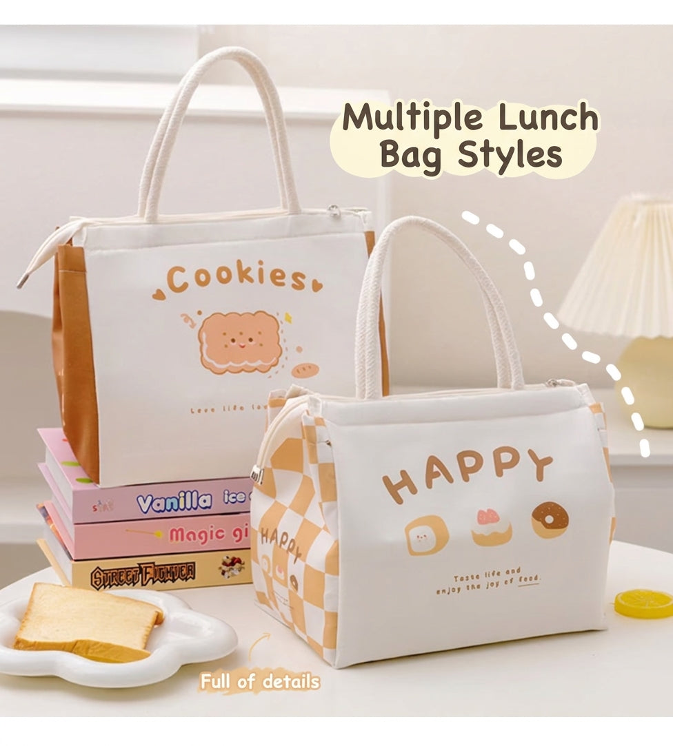 Insulated Lunch Bag, Large-Capacity Handheld