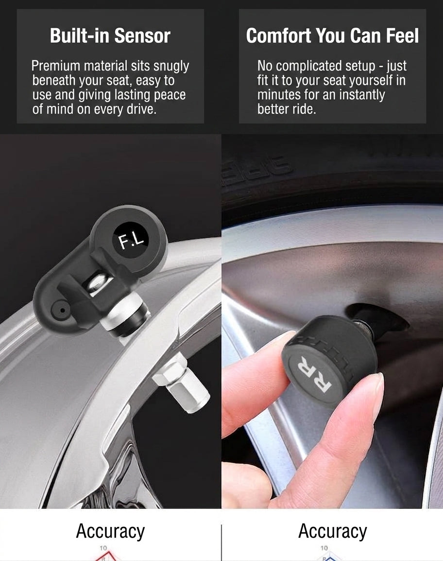 Tire Pressure Monitor TPMS Tire Pressure Monitor Tire Monitoring Tire Pressure Detector Built-in External Car Tire Pressure Car