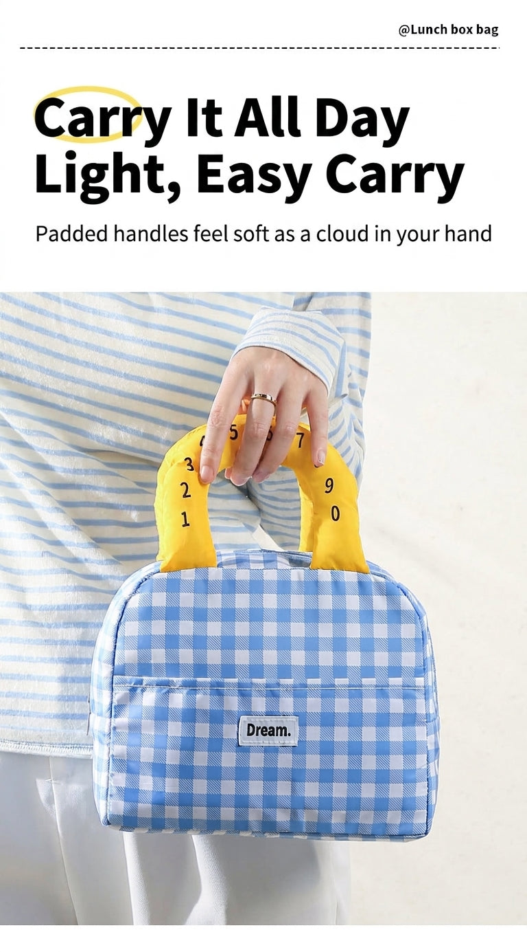 Insulated Lunch Box Bag, Portable Large Capacity