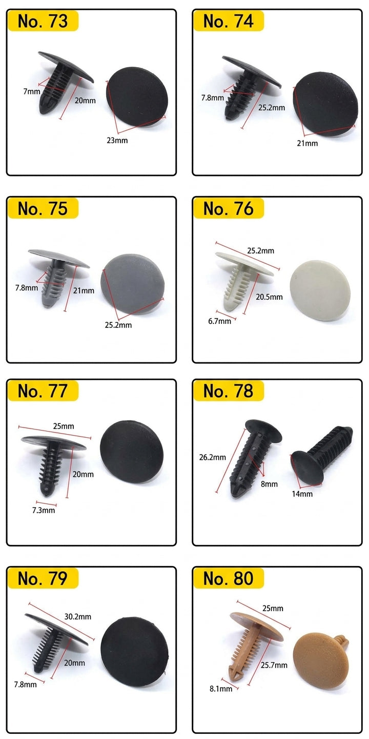 Car universal nylon roof, trunk interior buckle, rivet seal, pickup card, barb buckle, Christmas tree buckle