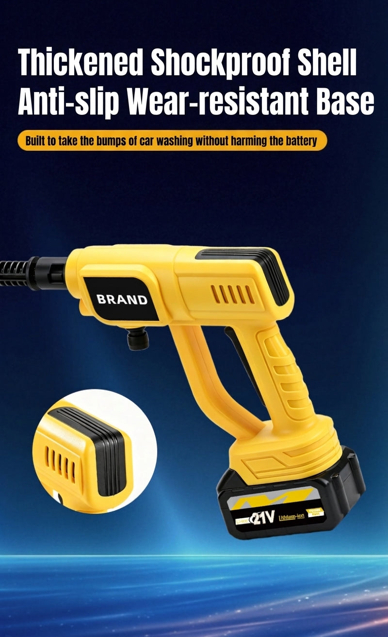 Cross-border lithium battery wireless car wash water nozzle, high-pressure, high-power car wash tool, home portable car tool