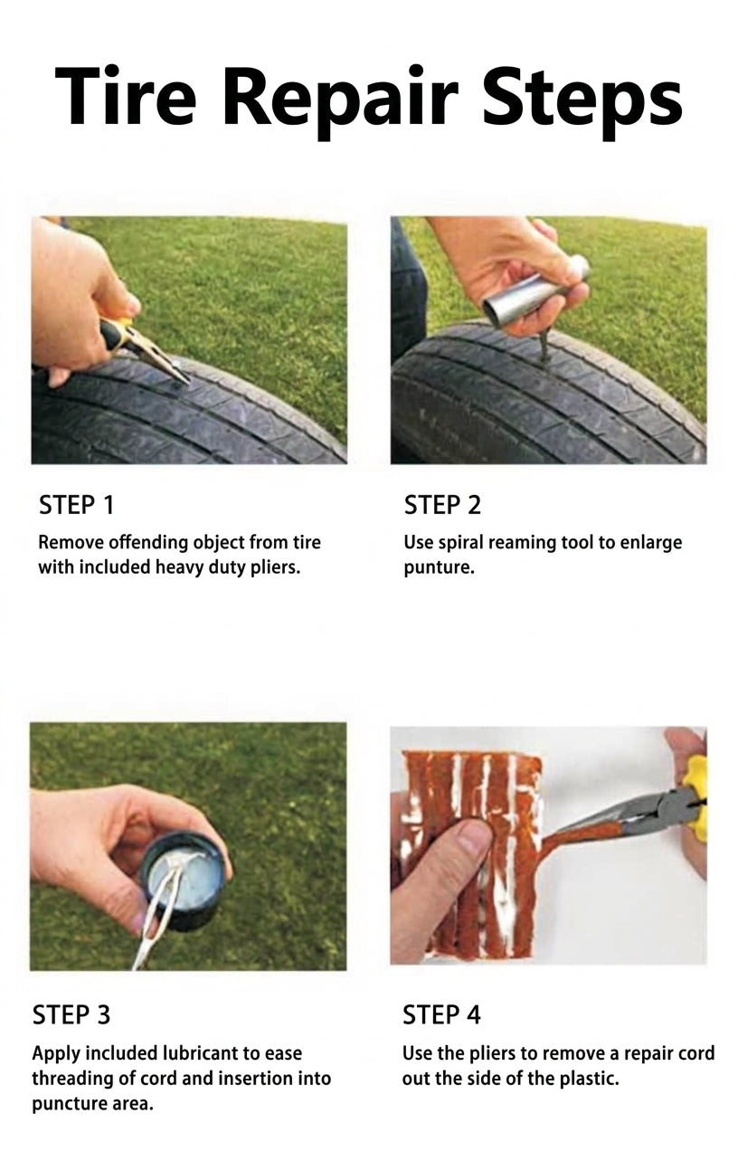 Tire Repair Tool Set - Universal Fit