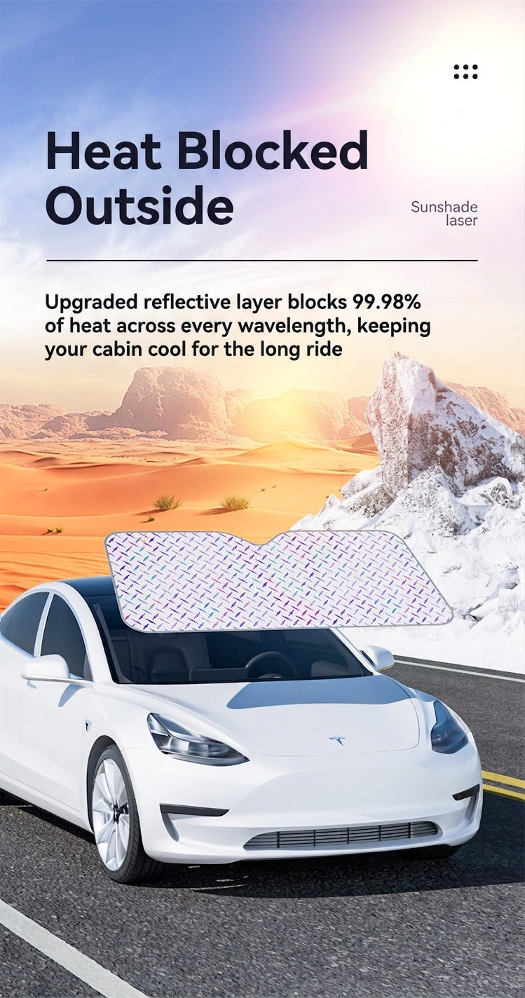 Car sunshade laser type sun protection and heat insulation summer sunshade car front windshield window sun gear