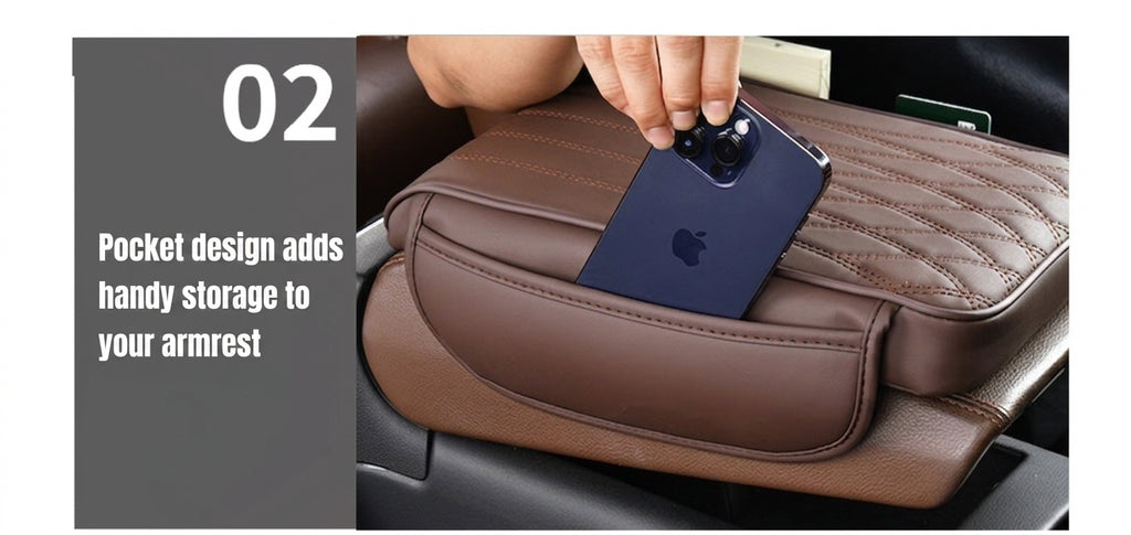 Manufacturer cross-border direct sales of dual-sided pocket-style car armrest box mats, universal hand and center height increasers