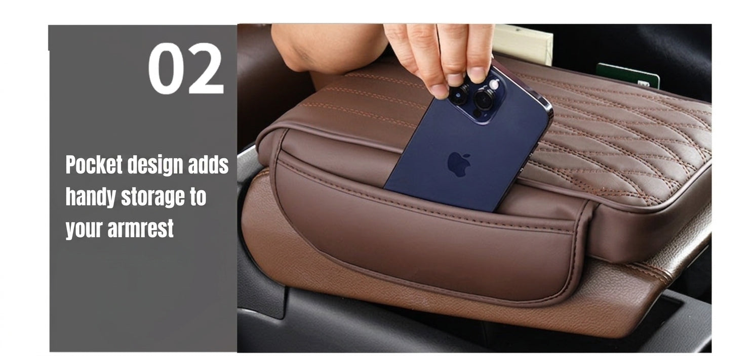 Manufacturer cross-border direct sales of dual-sided pocket-style car armrest box mats, universal hand and center height increasers