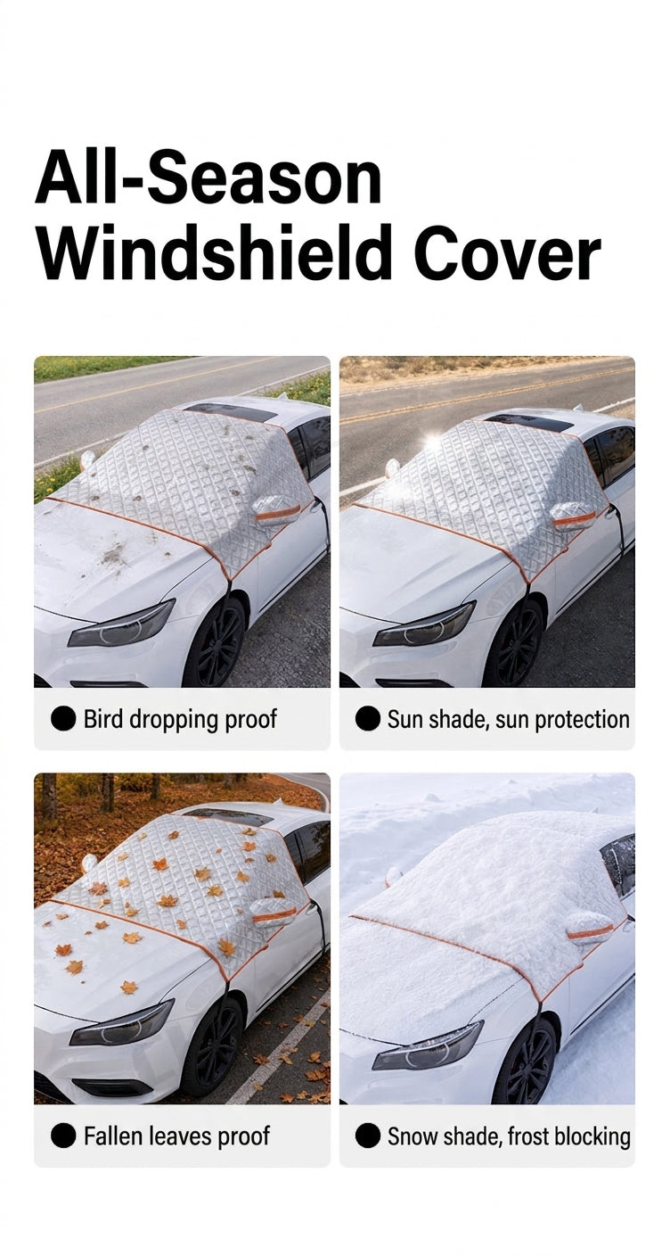 Car Snow Cover Half Hood Windshield Protector