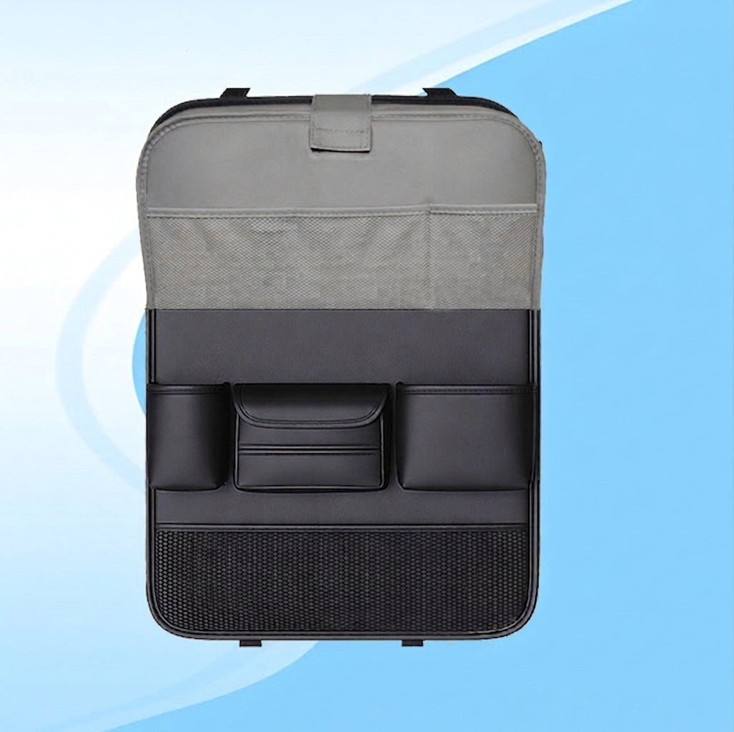 High-end car seat back storage bag, car multi-functional, rear hanging bag, car foldable dining table board shelf
