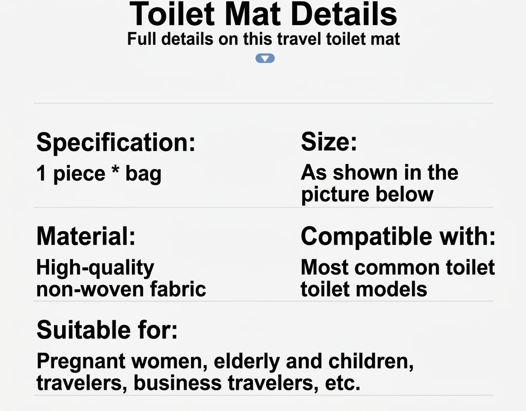Cross-border English disposable toilet mat, individually packaged, thickened, all-season portable travel hotel seat mat