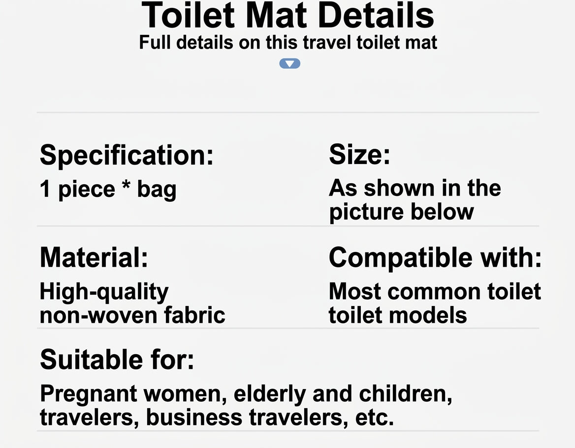 Cross-border English disposable toilet mat, individually packaged, thickened, all-season portable travel hotel seat mat