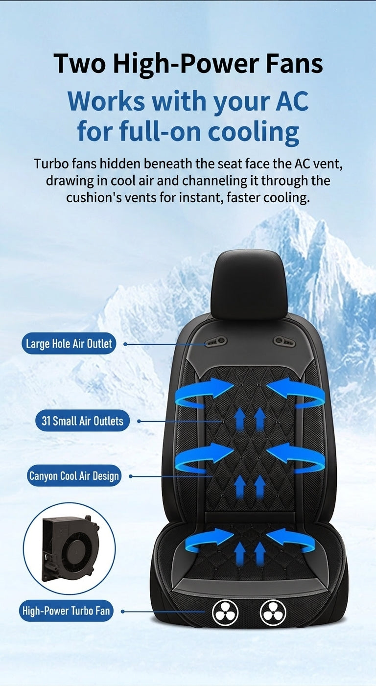 Car seat cushions, summer cooling ventilation seat cushions, 12V and 24V for air blowing, car seat cushion manufacturer OEM customization