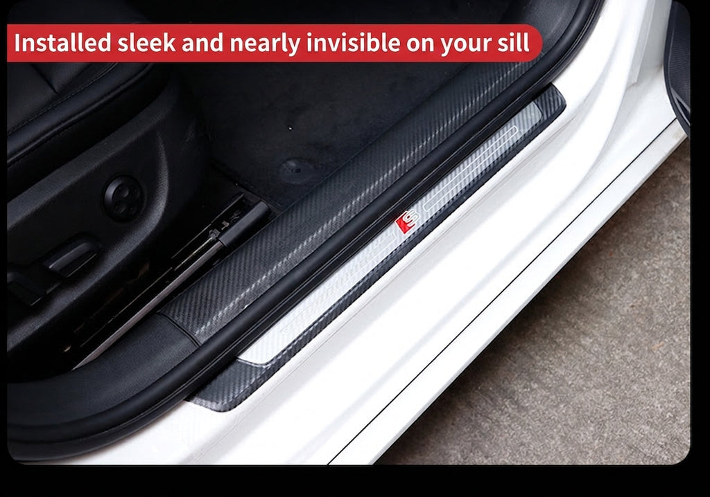 Car sill strips, carbon fiber bumper anti-collision strips, anti-stepping paste, carbon fiber pattern, universal body film stickers, decorative strips