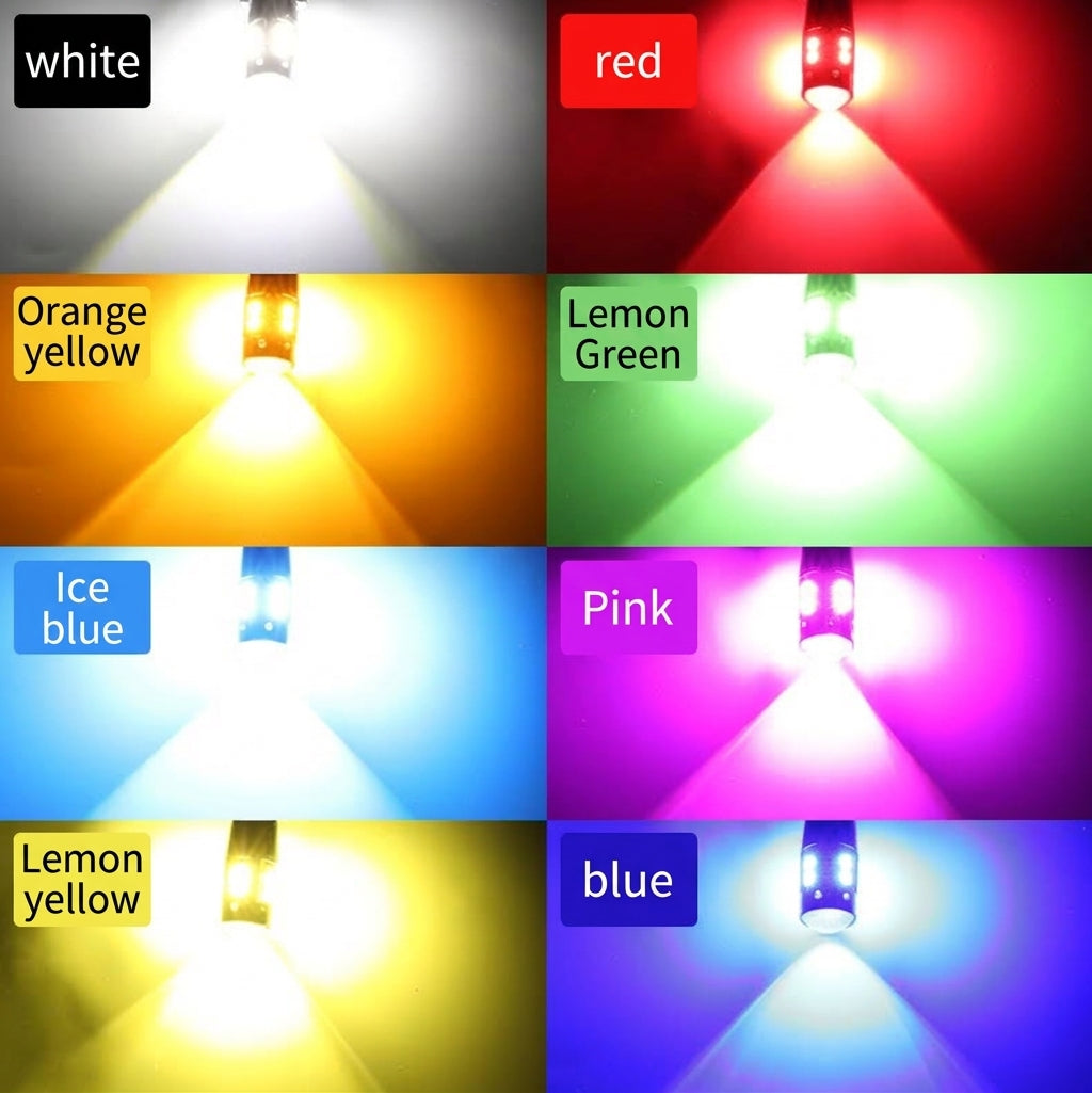Car LED Width Indicator Light T10 3030 10smd License Plate Light Reading Light W5W Bright Small Bulb