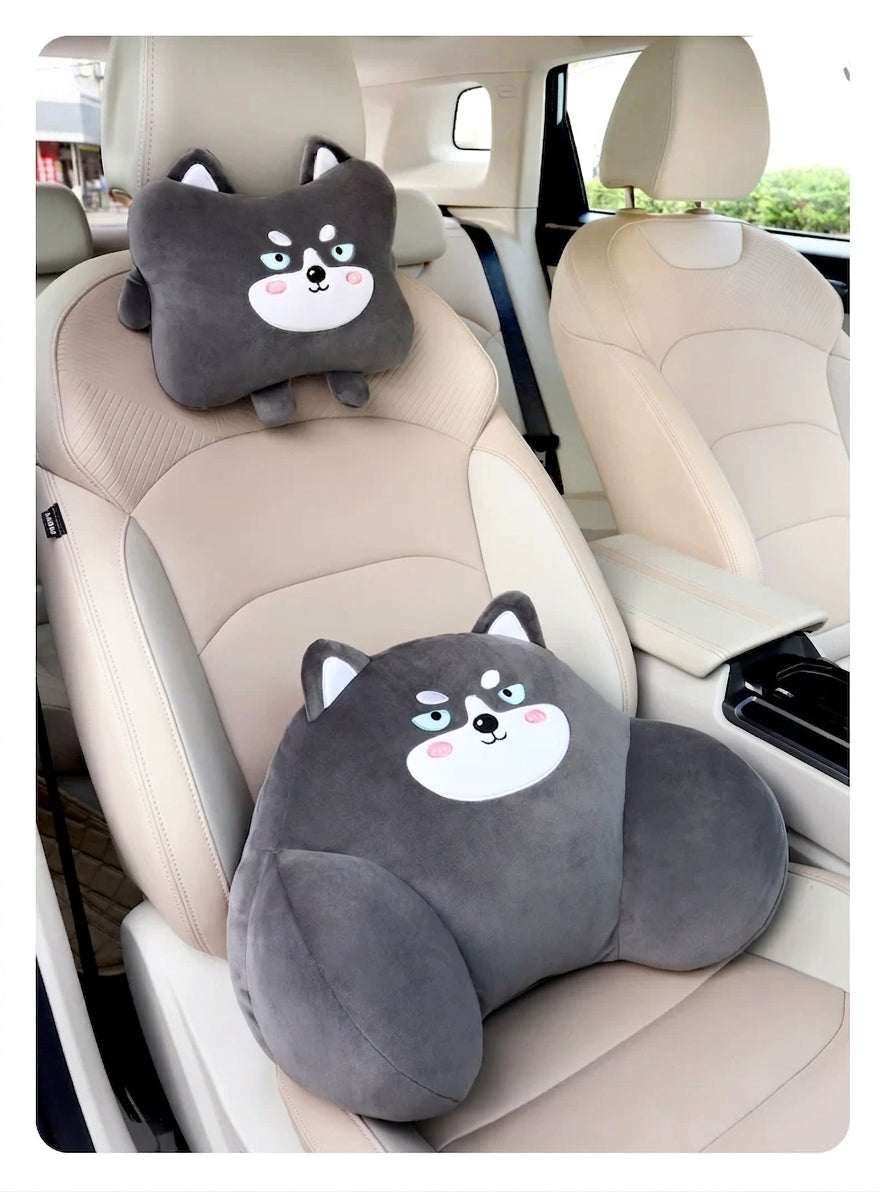 Car lumbar support, driver's seat backrest cushion, car headrest, lumbar support pad, internet-famous women's driving lumbar support tool