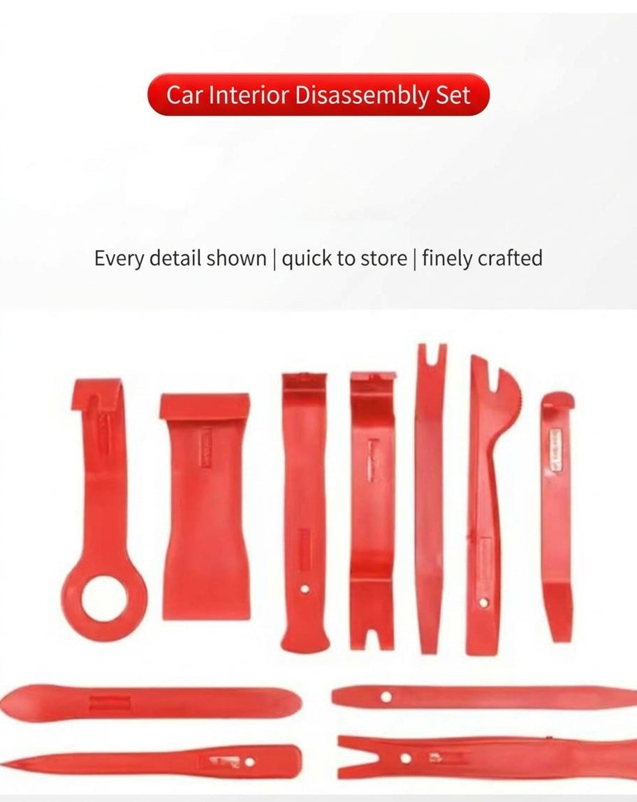 Plastic rocker tool kit 11-piece set: crowbar, car disassembly and disassembly tools, car audio modification and repair tools