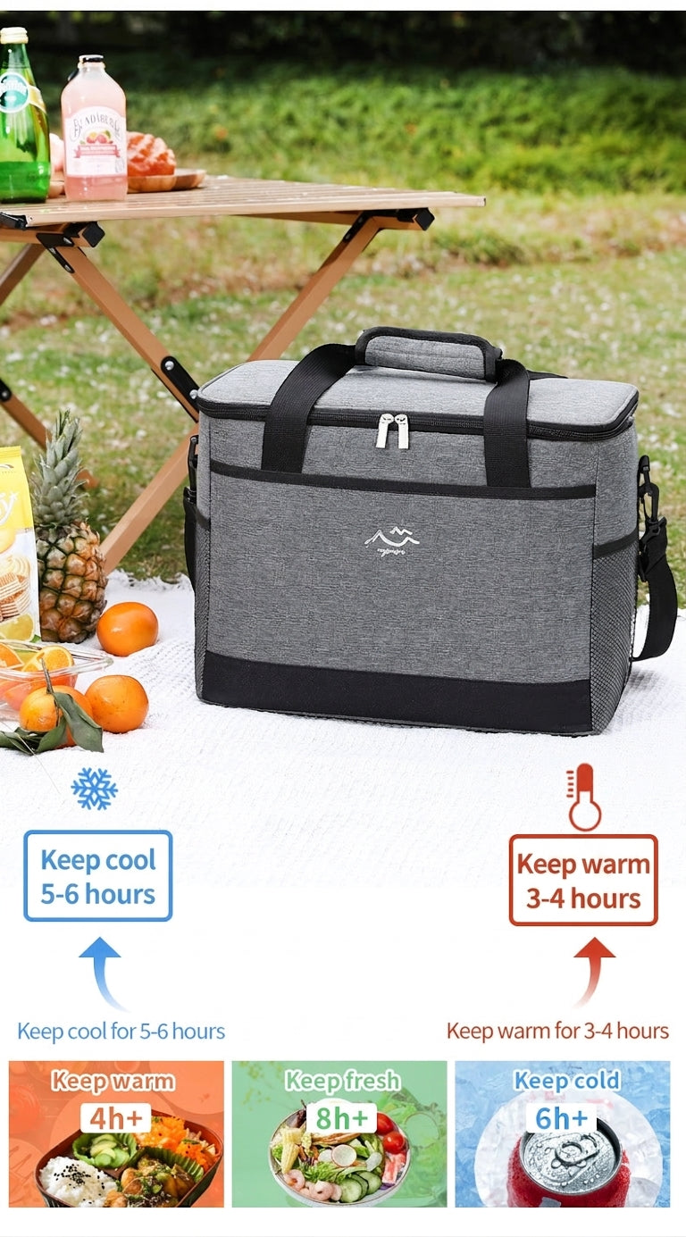 Insulated Cooler Bag, Portable Cold Storage