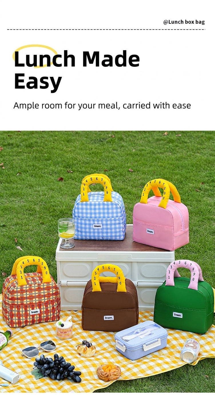 Insulated Lunch Box Bag, Portable Large Capacity