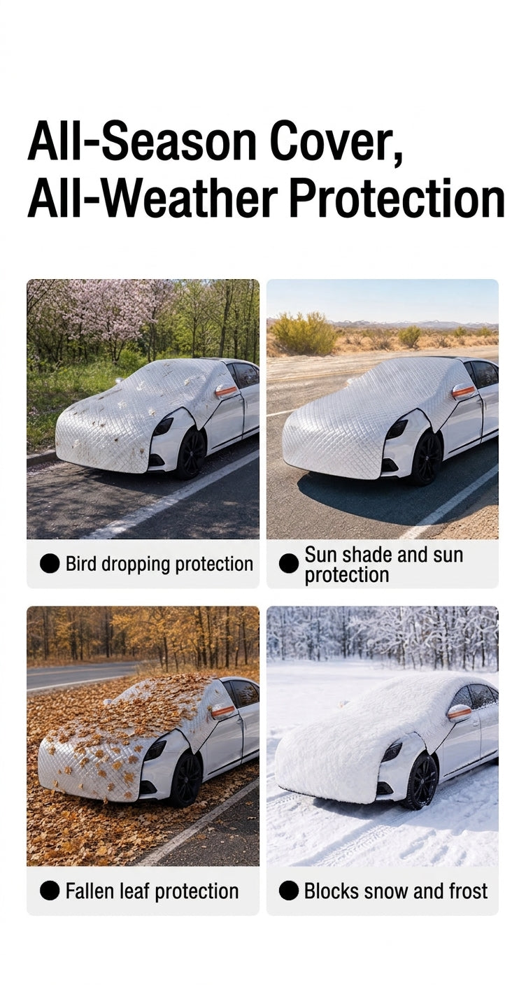Car Hood & Windshield Snow Cover - Front Half