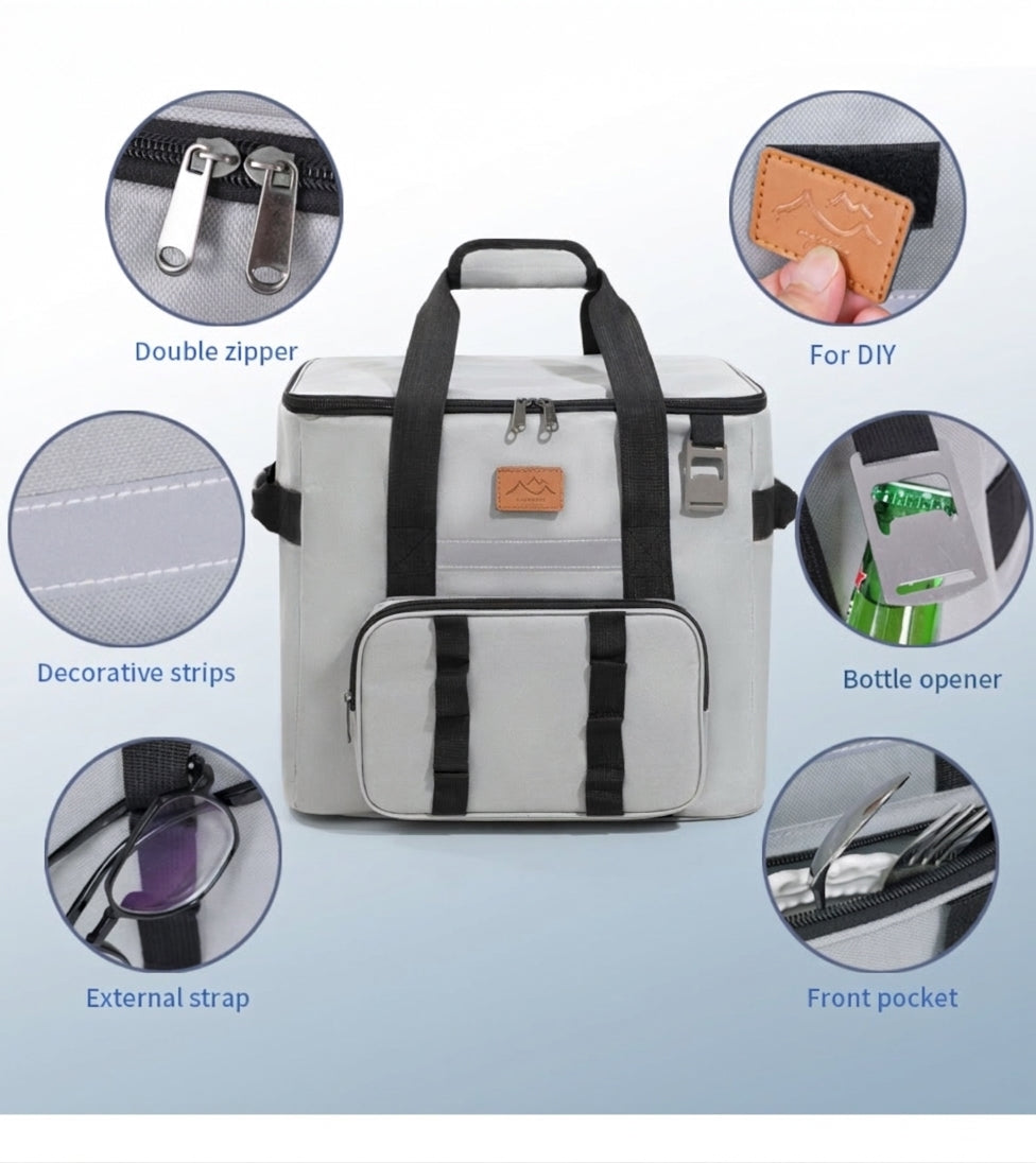 Insulated Picnic Cooler Bag - Multiple Colors
