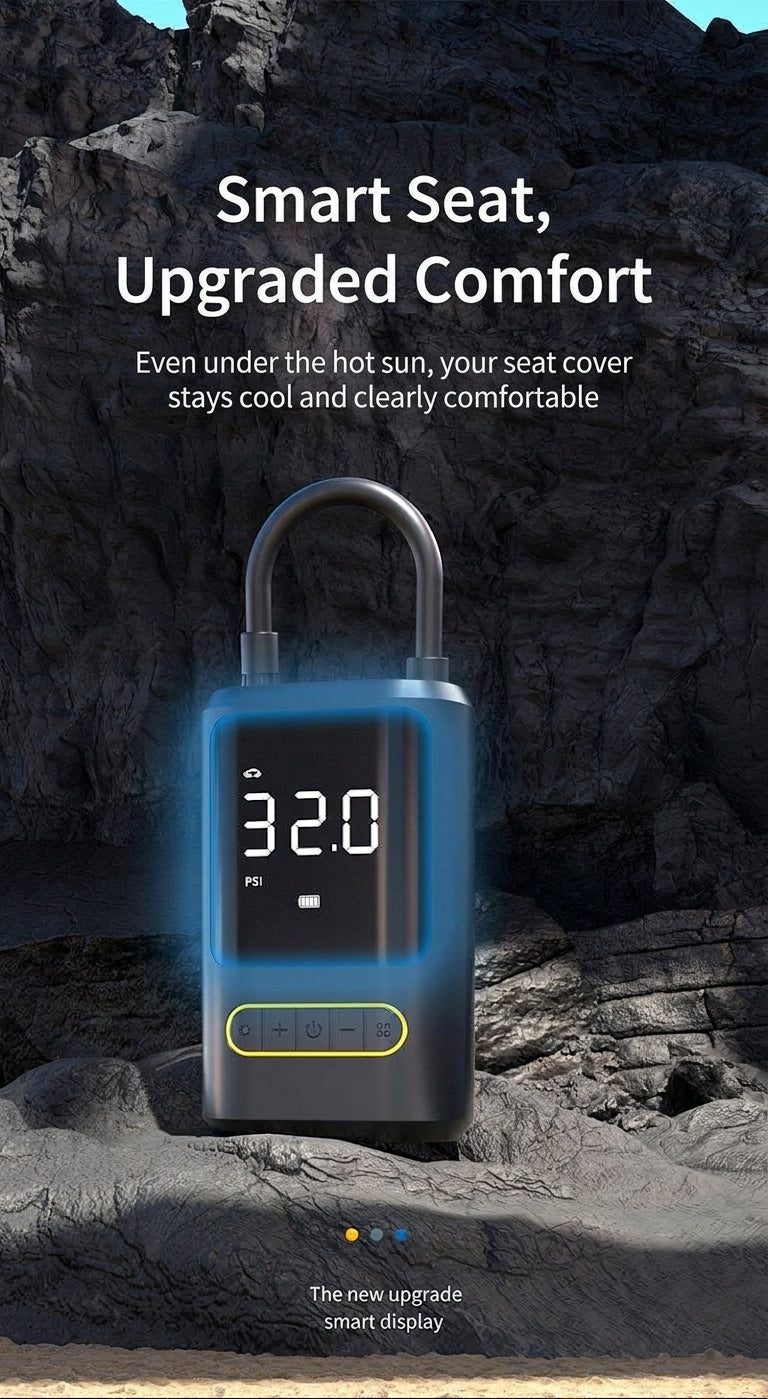 Mini portable car inflator pump bicycle electric tire pump air pump handheld wireless charging digital display