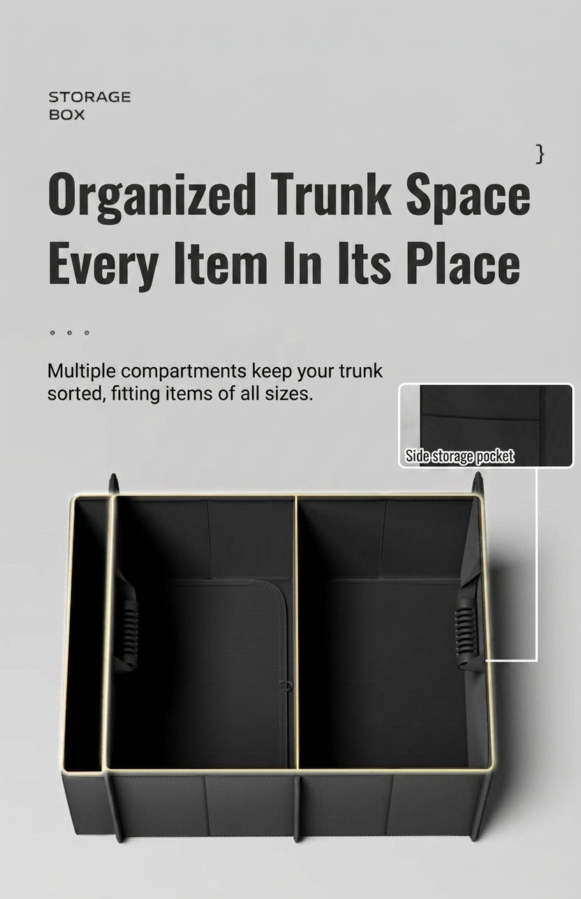 Car trunk storage box, cross-border trunk folding multifunctional Amazon bestseller, self-driving touring in-car storage box