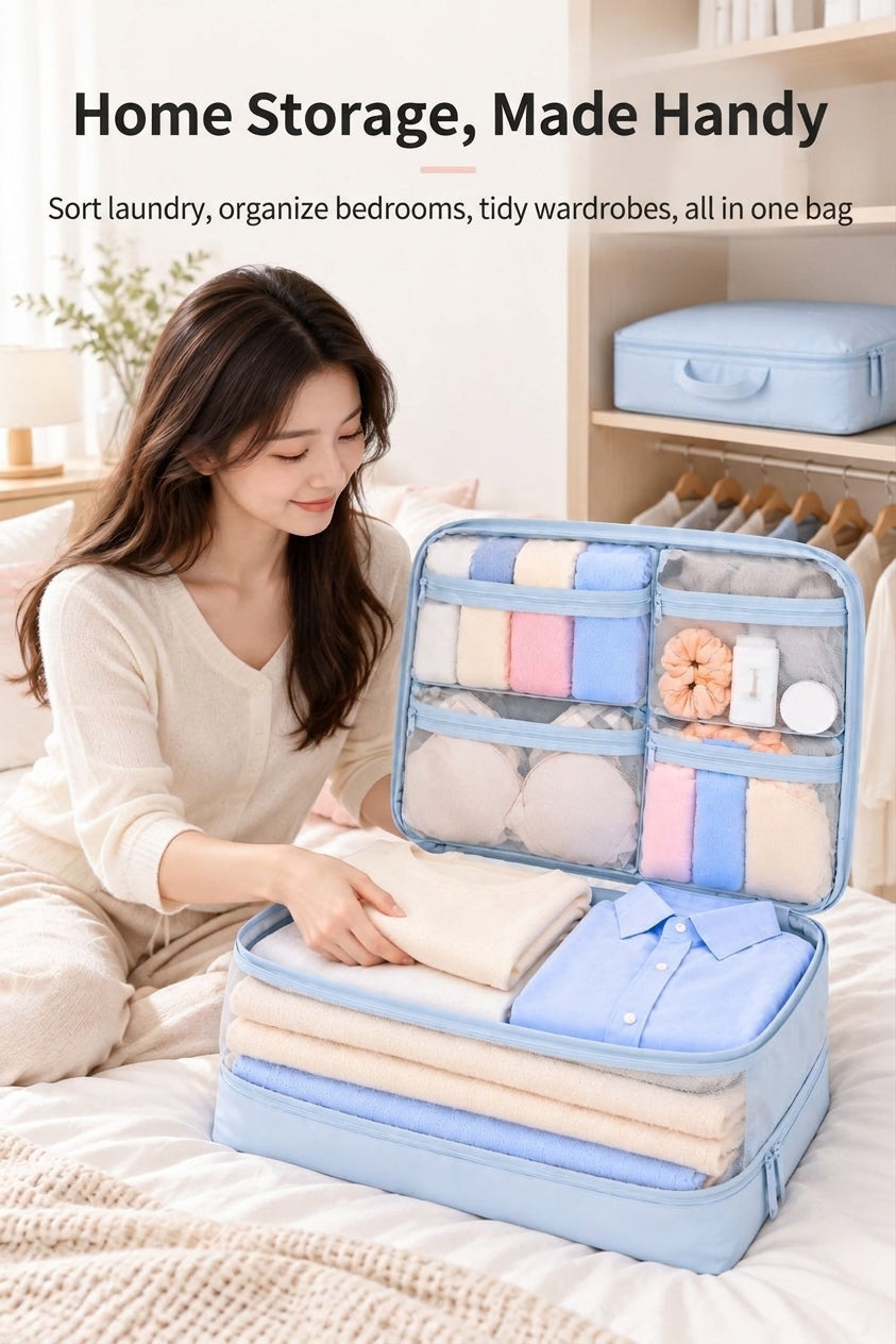 Travel Storage Bags, Five-in-One Compressible Set