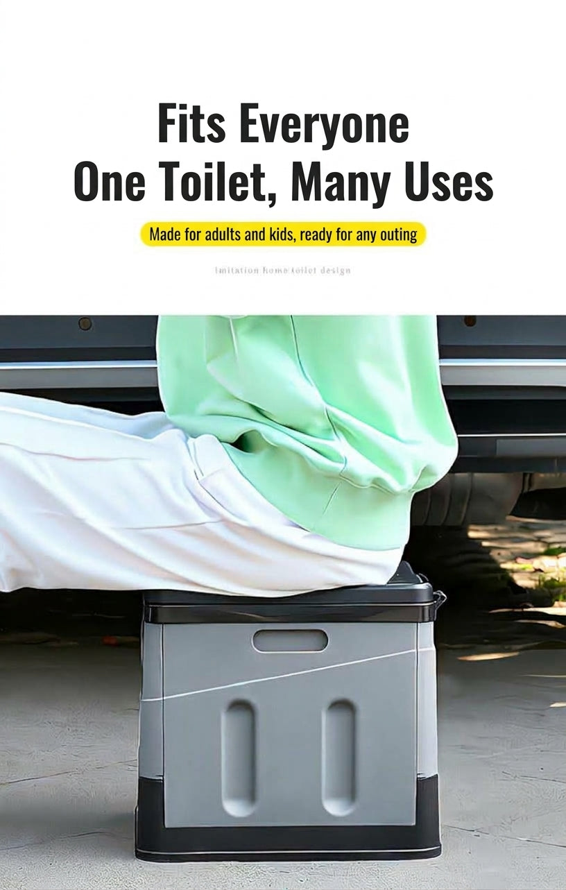 [In Stock Wholesale] Foldable Toilet, Foldable Portable Toilet, Outdoor Camping Van-mounted Toilet, Emergency Toilet